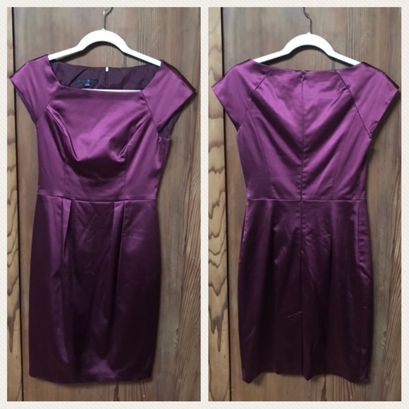 TF Teenflo Maroon Sateen Dress - Picture 3 of 7